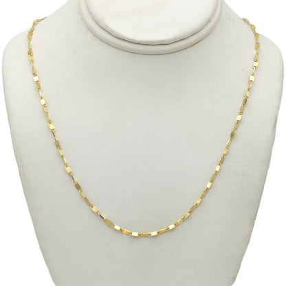 14k Yellow Gold Mirror Link Chain - 1.60 mm