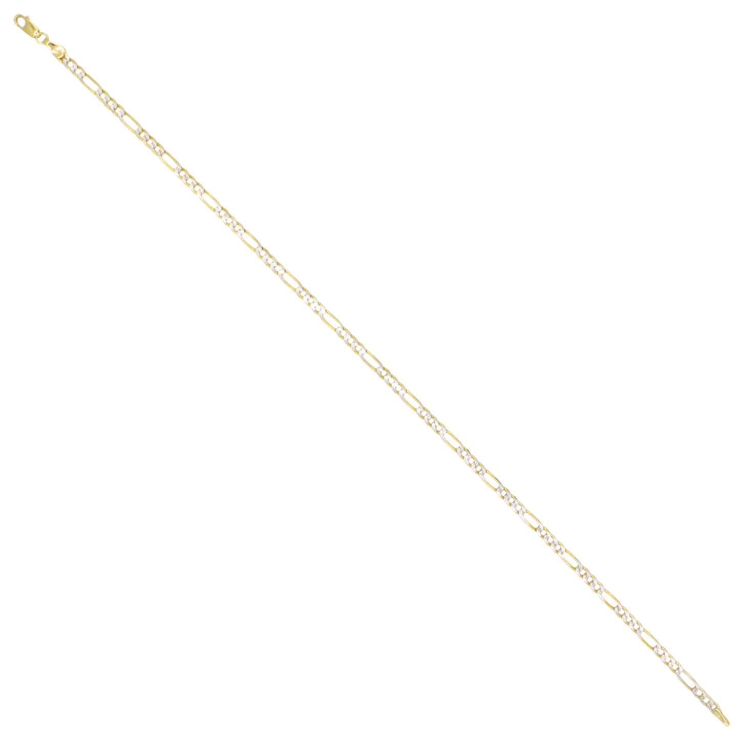 14k Two-Tone D/C Figaro Anklet