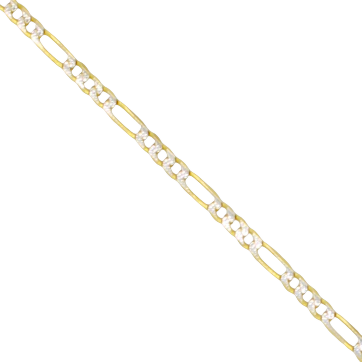 14k Two-Tone D/C Figaro Anklet