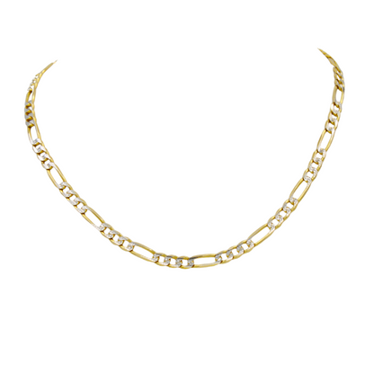 14k Two-Tone D/C Figaro Anklet