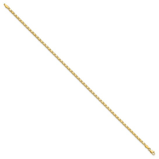 14k Children's Double Sided Heart Bracelet