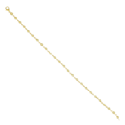 14k Yellow Gold Ball Link Anklet