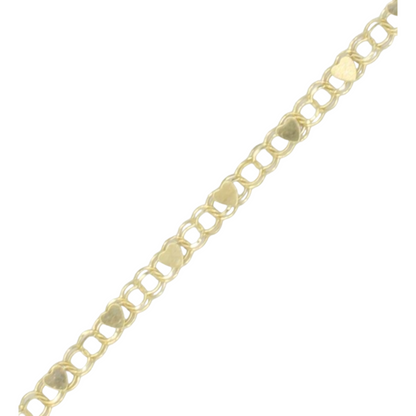 14k Double Link Heart Anklet