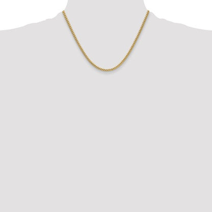 14k Yellow Gold Semi-Solid Miami Cuban Link Chain - 3.5 mm