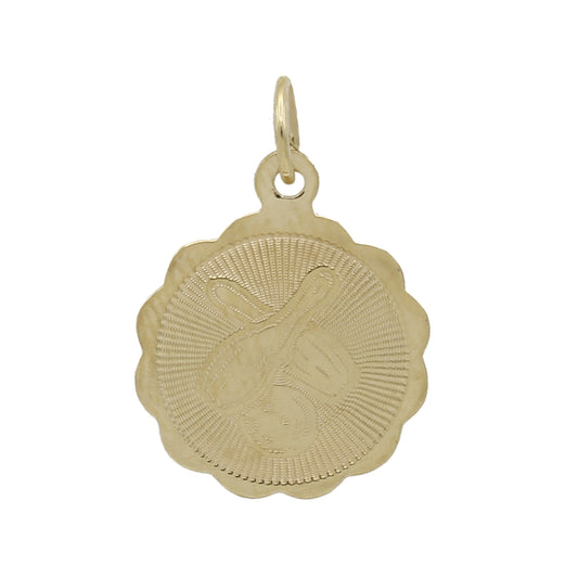 14k Yellow Gold Bowling Charm Pendant