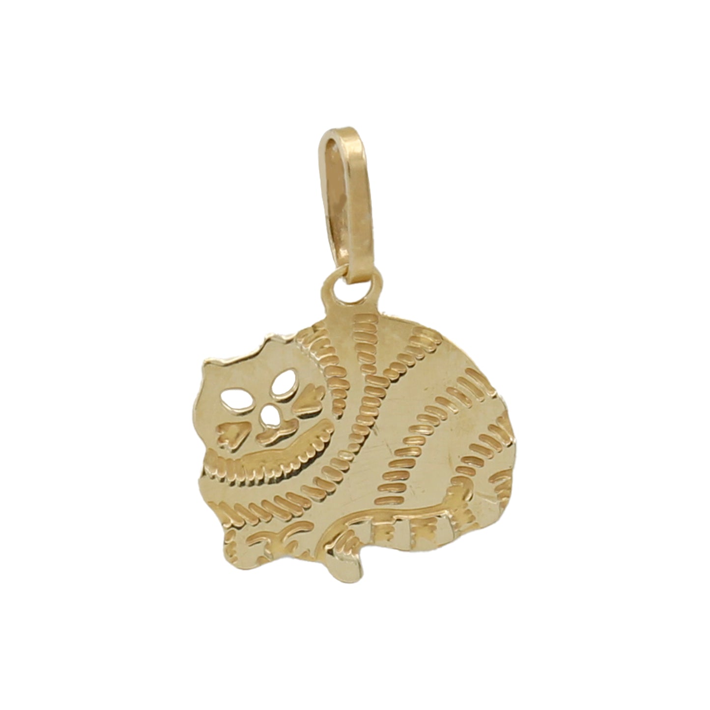 14k Yellow Gold Cheshire Cat Charm Pendant