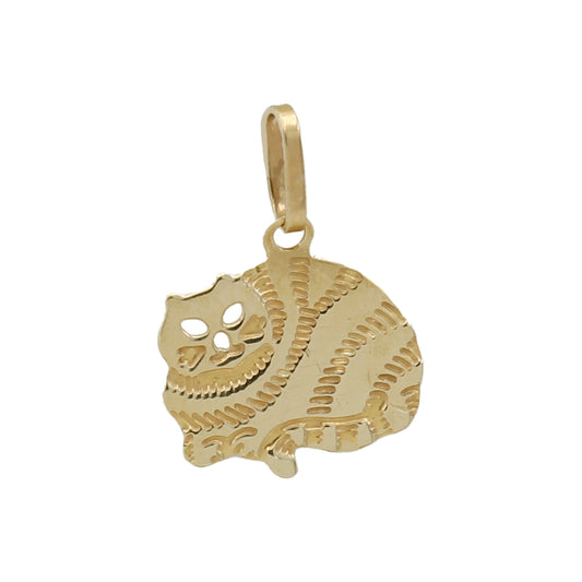 14k Yellow Gold Cheshire Cat Charm Pendant