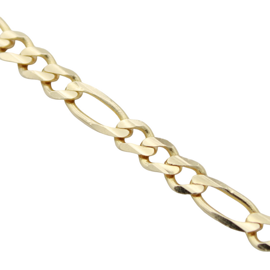 14k Concave Figaro Link Chain - 4.60 mm
