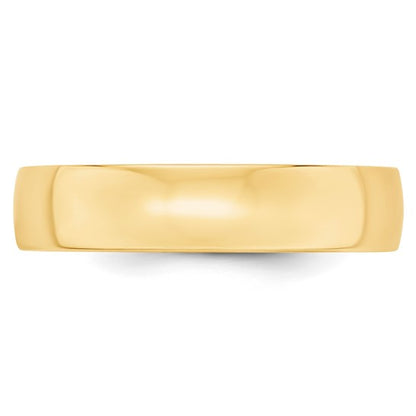 14k Half Round Comfort Fit Lightweight Wedding Bands - 5.00 mm
