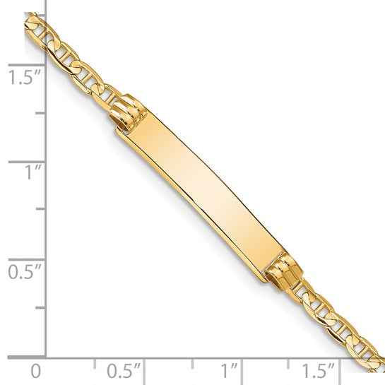 14k Anchor Link ID Bracelet