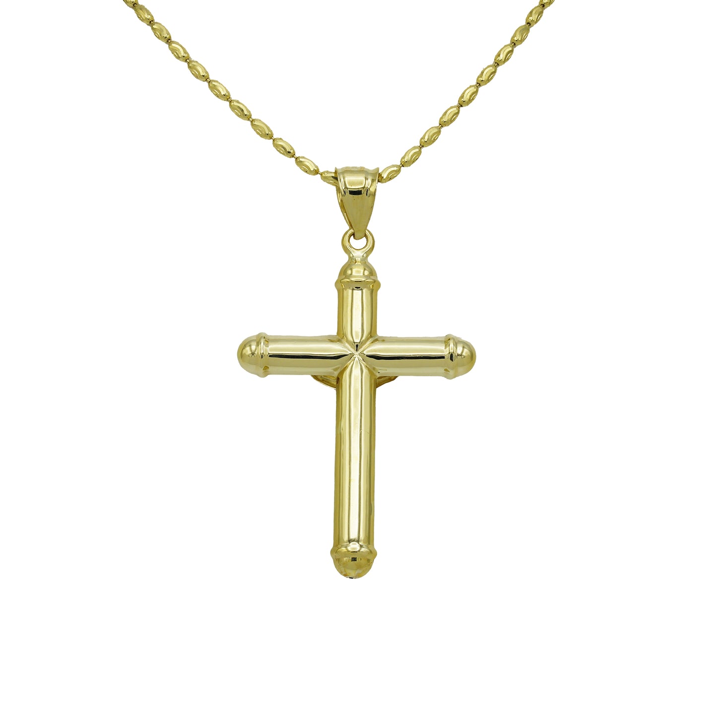 14k Two-Tone Gold Crucifix Pendant