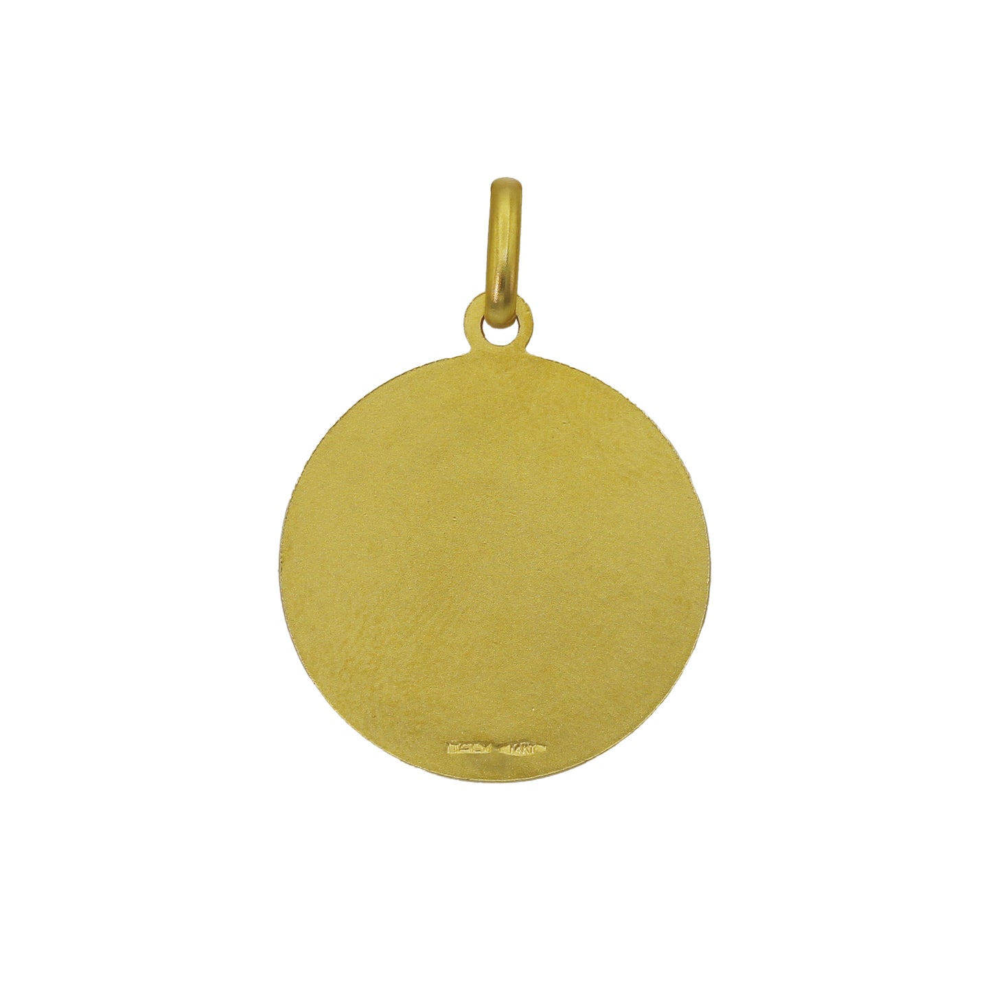 14k Yellow Gold Padre Pio Medallion - 26.3 mm