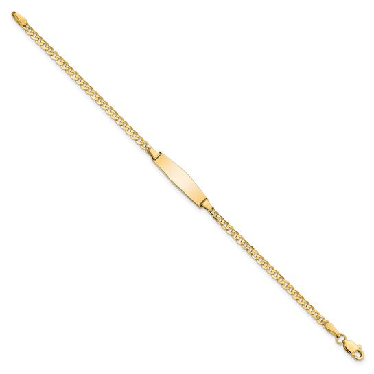 14k Children's Curved Curb Link ID Bracelet