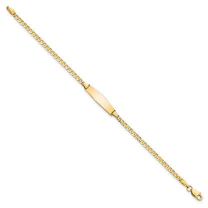 14k Children's Curved Curb Link ID Bracelet