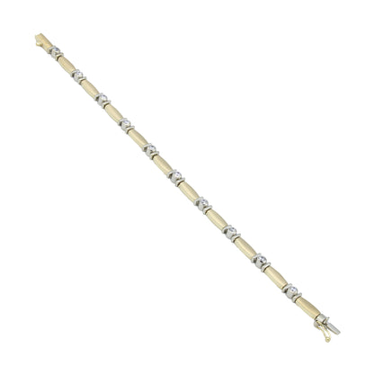 14k White Gold CZ Bezel Tennis Bracelet