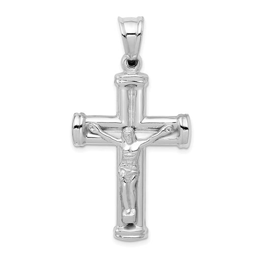 14k White Reversible Crucifix/Cross Pendant