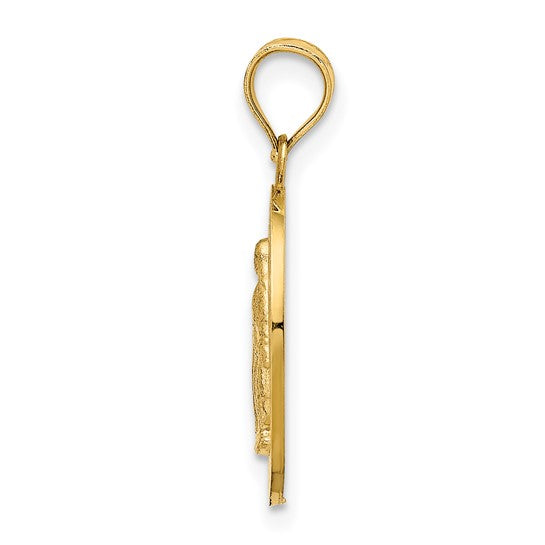 14k Yellow Gold Oval Miraculous Medallion - 21.5 mm