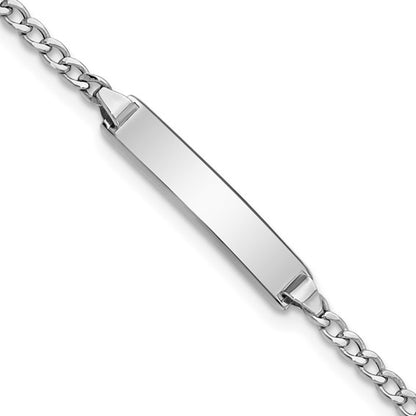 14k Polished Cuban Link Children's ID Bracelet