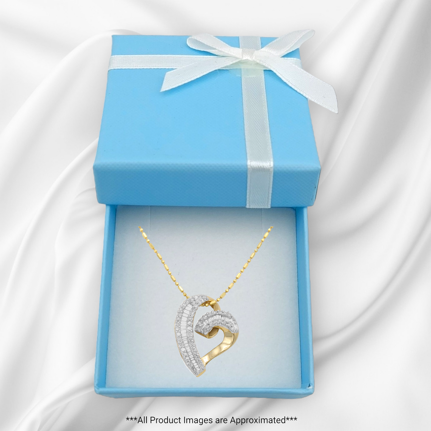 14k Diamond Heart Pendant