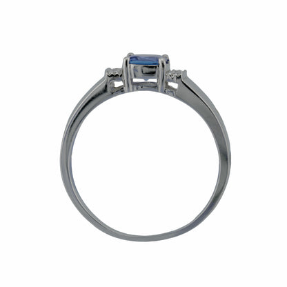 14k White Gold Lavender Quartz & Diamond Gemstone Ring