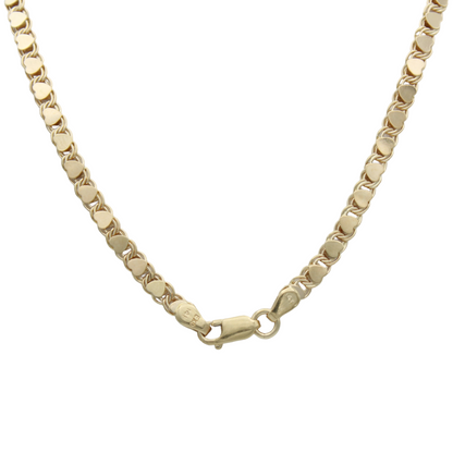 14k Mirror Heart Necklace - 4.15 mm