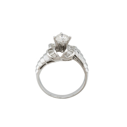 14k White Gold Engagement Ring
