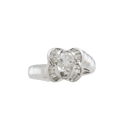 14k White Gold Engagement Ring