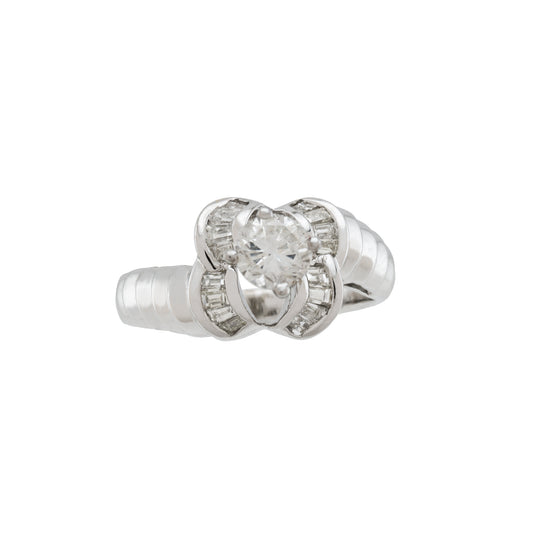 14k White Gold Engagement Ring