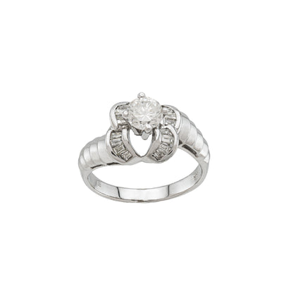 14k White Gold Engagement Ring