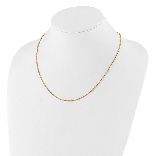 Sterling Silver Gold-Plated Diamond-Cut Square Spiga Chain - Adjustable up to 22 Inches (Copy)