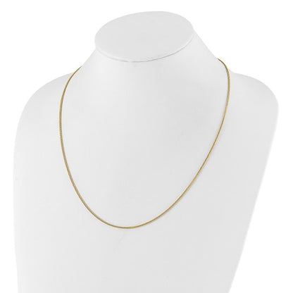 Sterling Silver Gold-Plated Diamond-Cut Square Spiga Chain - Adjustable up to 22 Inches (Copy)