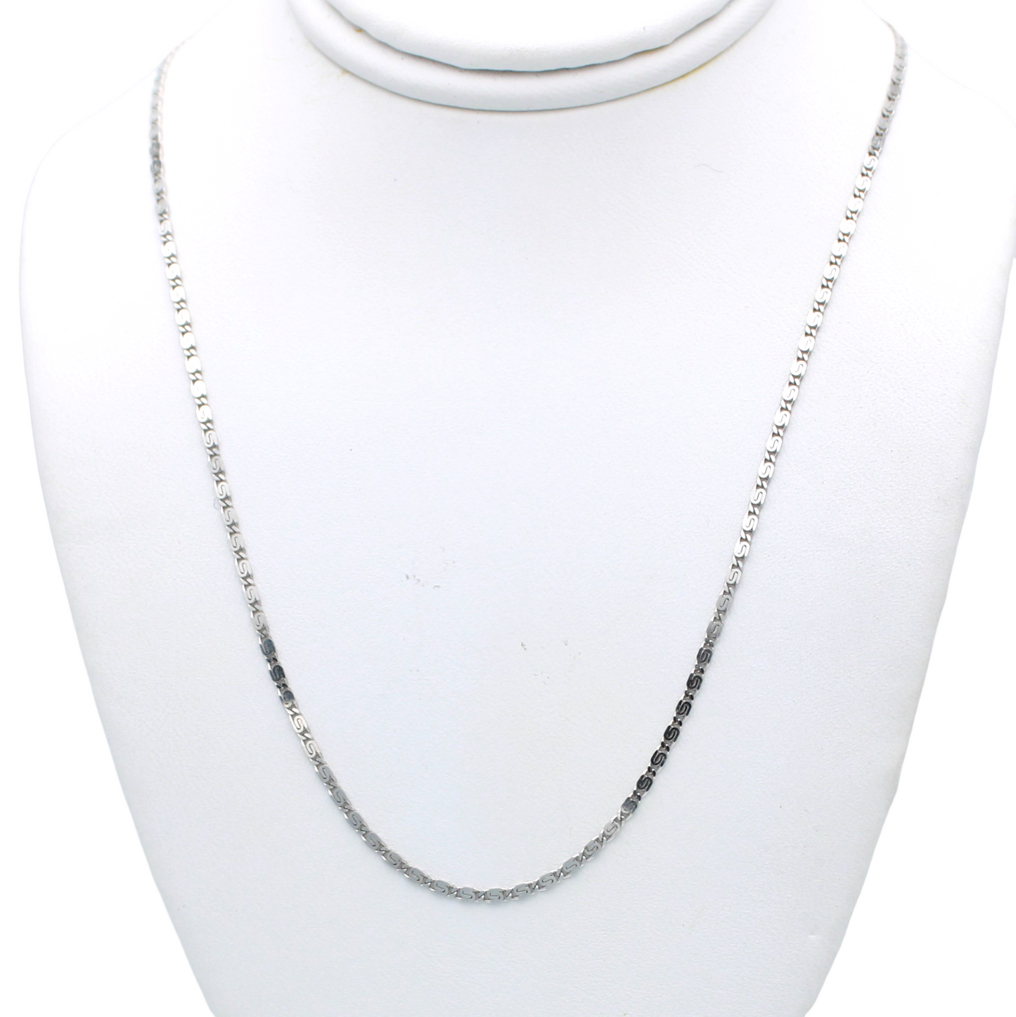 14k White S-Link Chain - 1.25 mm