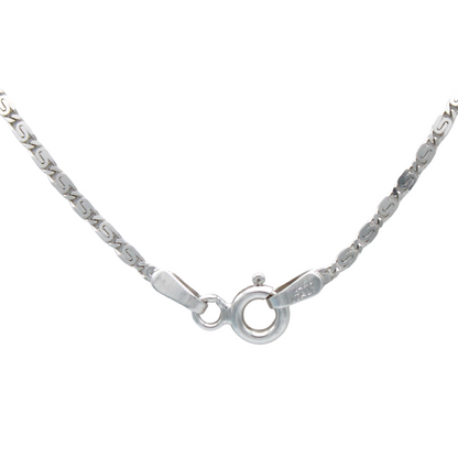 14k White S-Link Chain - 1.25 mm