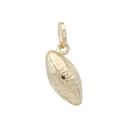 14k Yellow Gold Football Charm Pendant