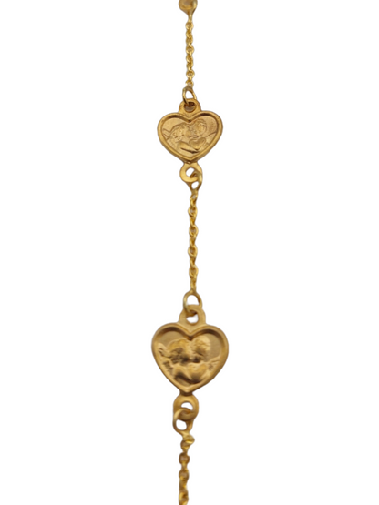 14k Angel Medallion Children's Bracelet