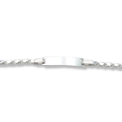 14k Children's Double Sided Heart ID Bracelet