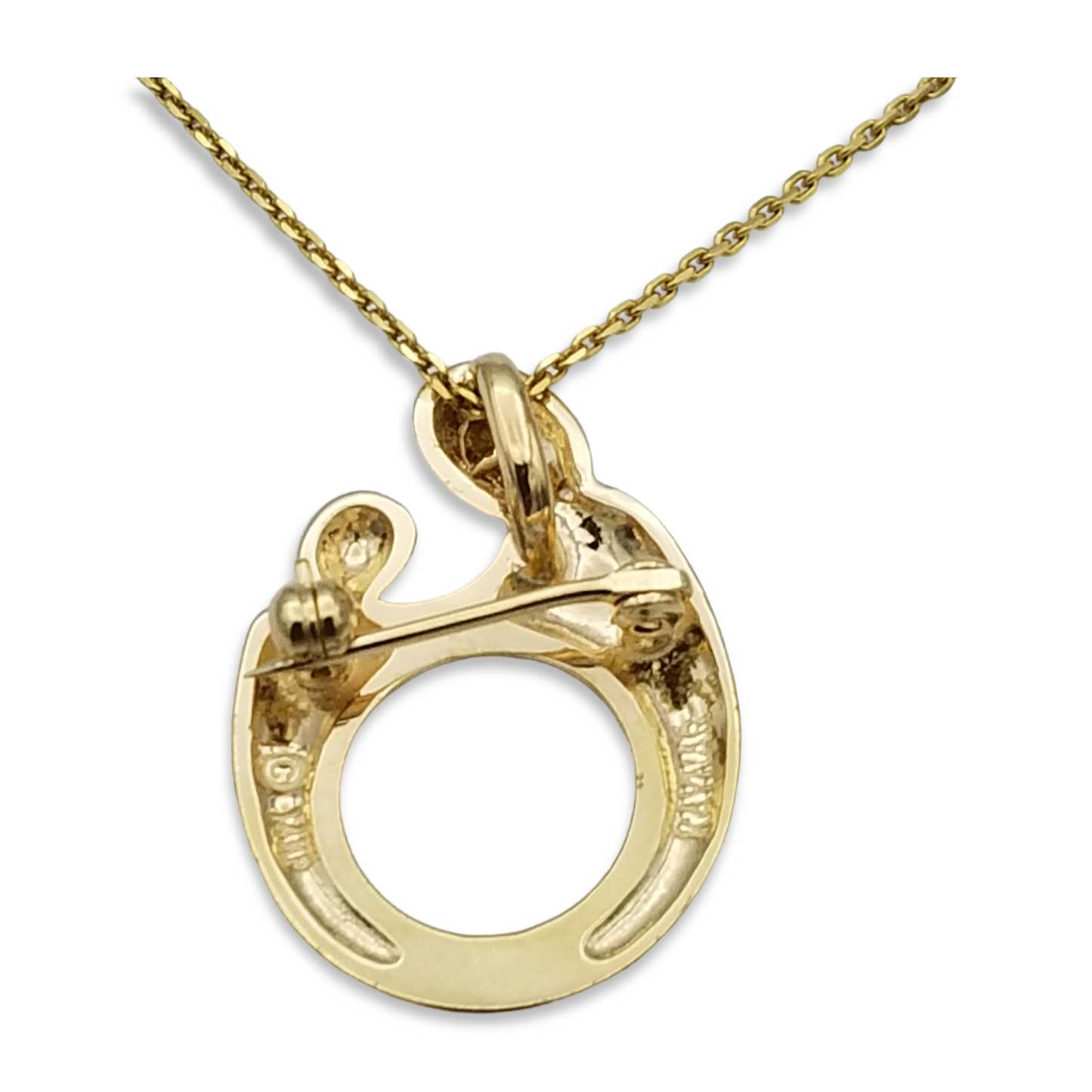 14k Yellow Gold Mother & Child Charm & Brooch