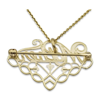 14k Mother Charm Holder Pendant & Brooch