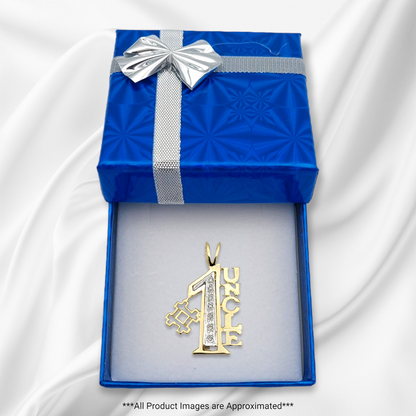 14k Yellow Gold Diamond #1 Uncle Charm