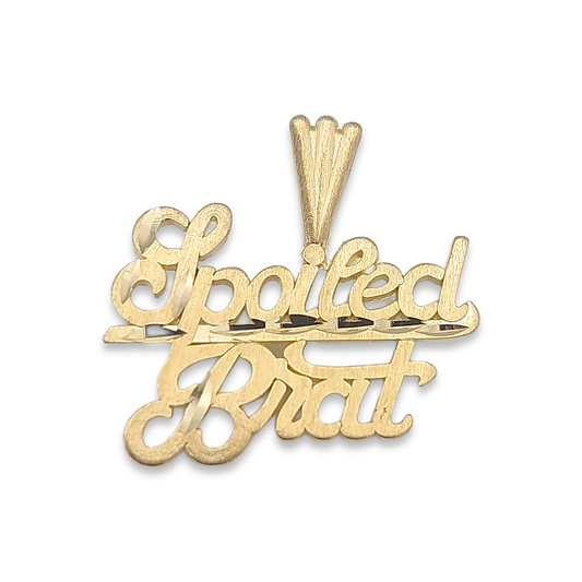 14k Yellow Gold Spoiled Brat Charm