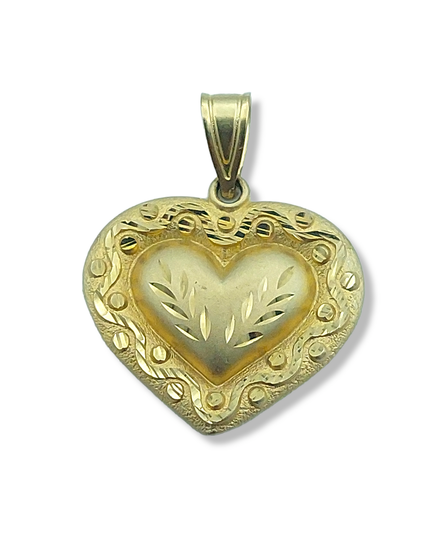 14k Fancy Heart Charm