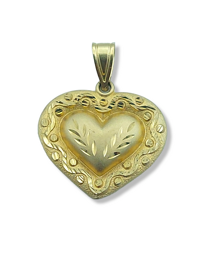 14k Fancy Heart Charm