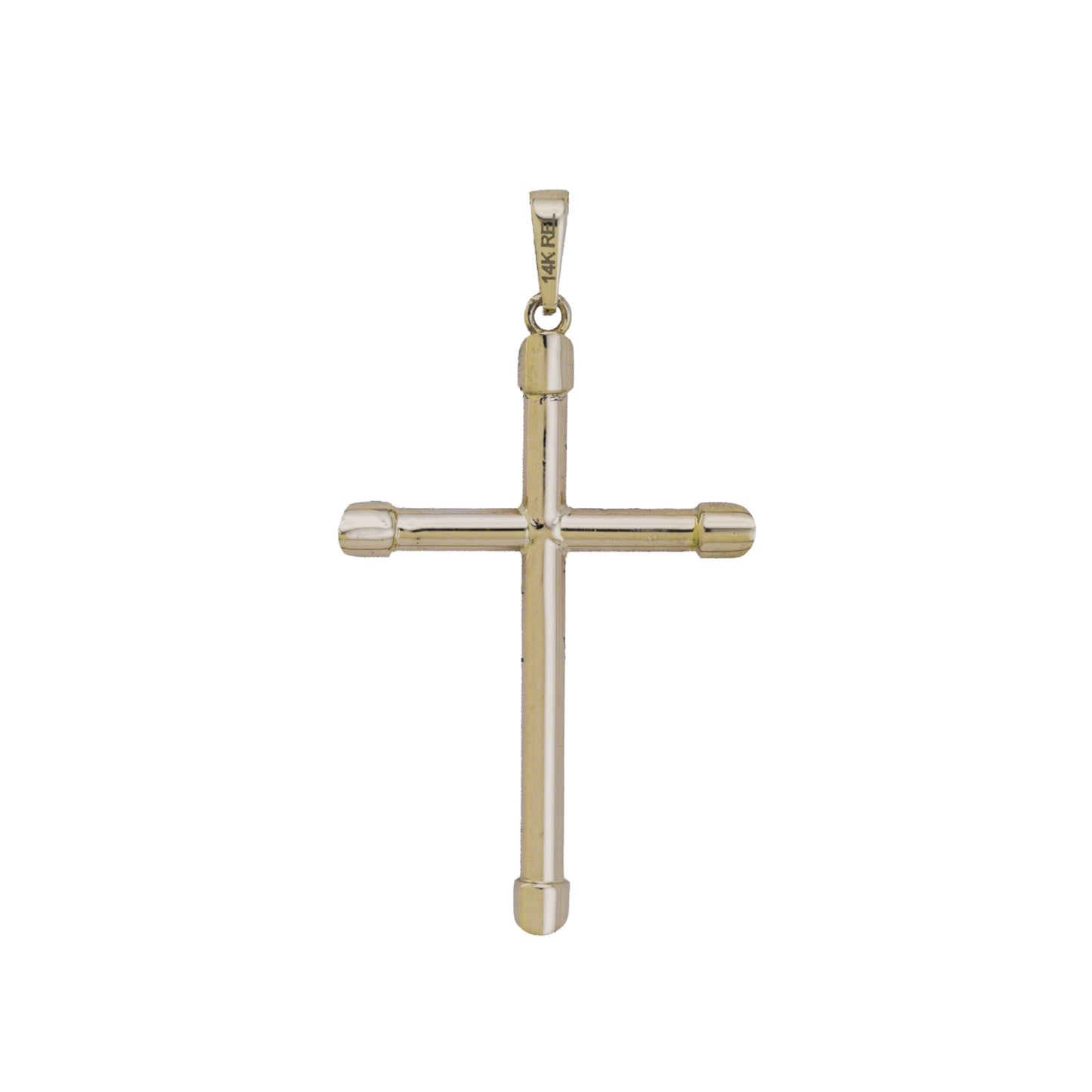 14k Yellow Gold Polished Cross Pendant