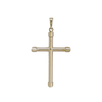 14k Yellow Gold Polished Cross Pendant