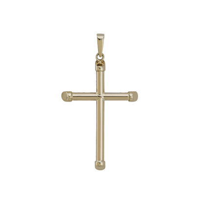 14k Yellow Gold Polished Cross Pendant