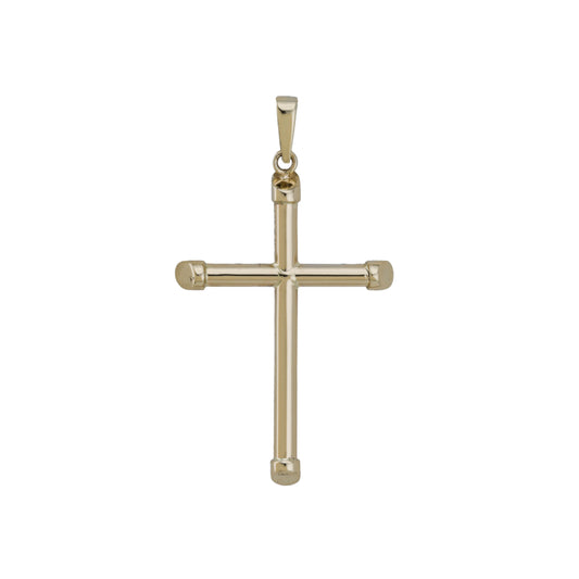 14k Yellow Gold Polished Cross Pendant