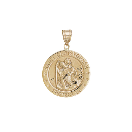 14k St. Christopher Medallion 25 mm