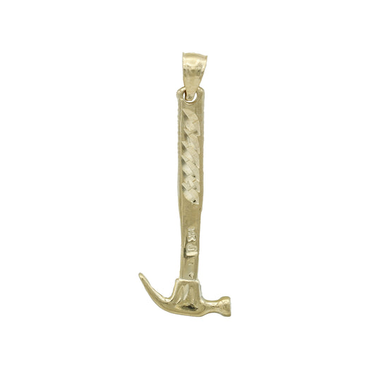 14k Yellow Gold Hammer Charm