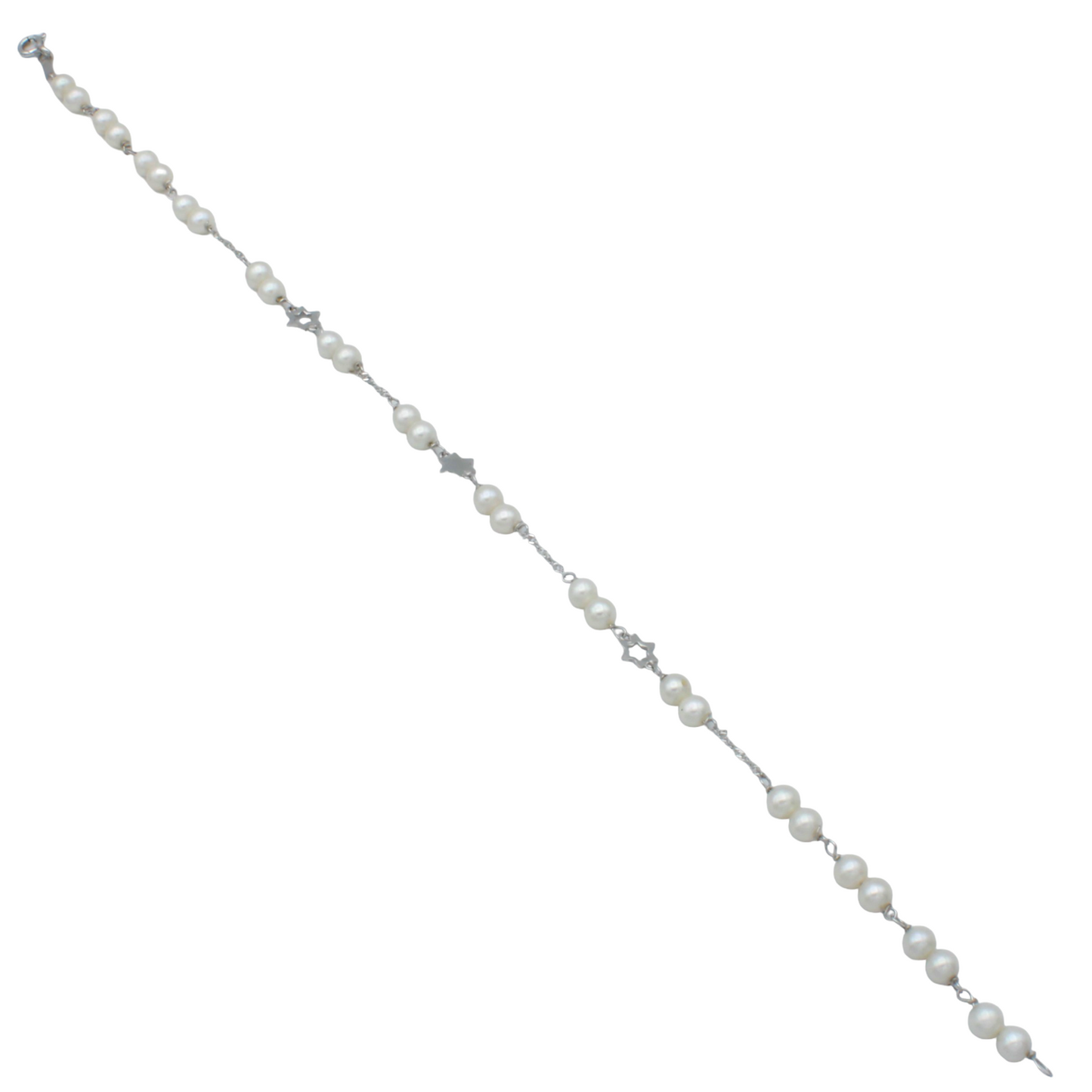 14k Yellow Gold Cultured Pearl Anklet