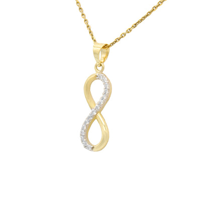 14k CZ Infinity Pendant